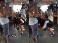 Vội vàng tranh ghế trên xe bus, thiếu nữ khiến cả xe tránh xa vì thứ kinh dị này rơi ra từ trong váy