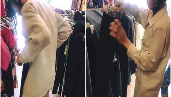 Người đàn ông nghèo khiến chủ cửa hàng thời trang xúc động bởi một câu nói