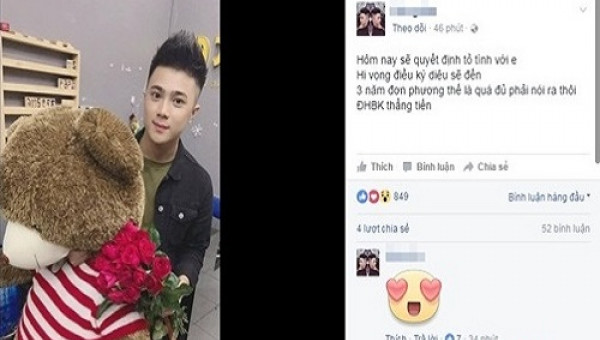 Xuất hiện hot boy ôm gấu và hoa đứng trước cổng trường đại học khiến chị em FA chỉ biết hờn ghen