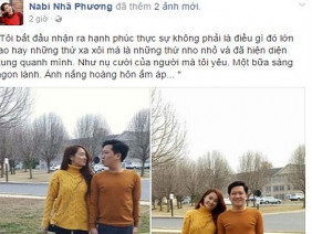 Lần hiếm hoi Nhã Phương khoe ảnh hẹn hò tình tứ ở nước ngoài với Trường Giang