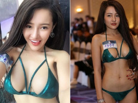 Hình ảnh trái ngược hoàn toàn khi selfie và đi thi của Ngân 98 và loạt hotgirl