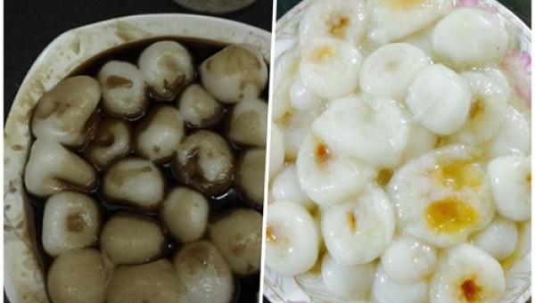 "Siêu phẩm" bánh trôi nát của các chị em trong ngày Tết Hàn thực