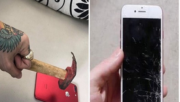 Bị chửi tơi bời vì giả vờ đập iphone 7 Red, “Hot boy xăm trổ” đăng ảnh cực sốc gọi dân mạng là “Chó”