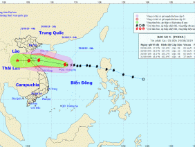 Tin mới nhất cơn bão số 4: Bão cách Quảng Bình - Quảng Trị 480km