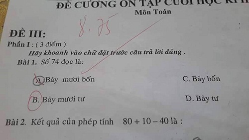 Những đề toán tiểu học người lớn cũng chào thua