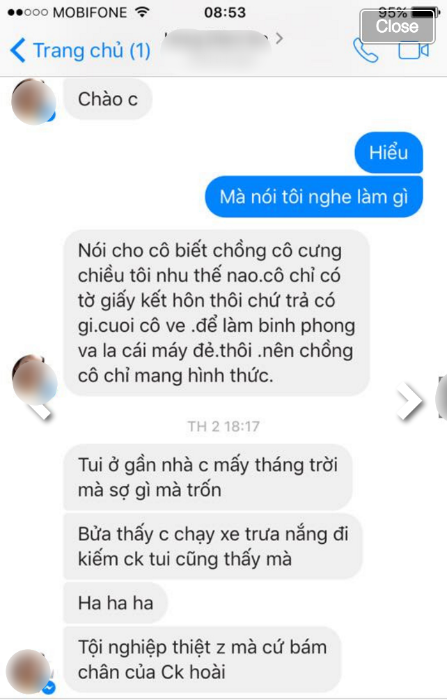 Ngỡ đùa mà thật: Bồ nhí của chồng nhắn tin hăm doạ, dằn mặt người thân của vợ - Ảnh 5.