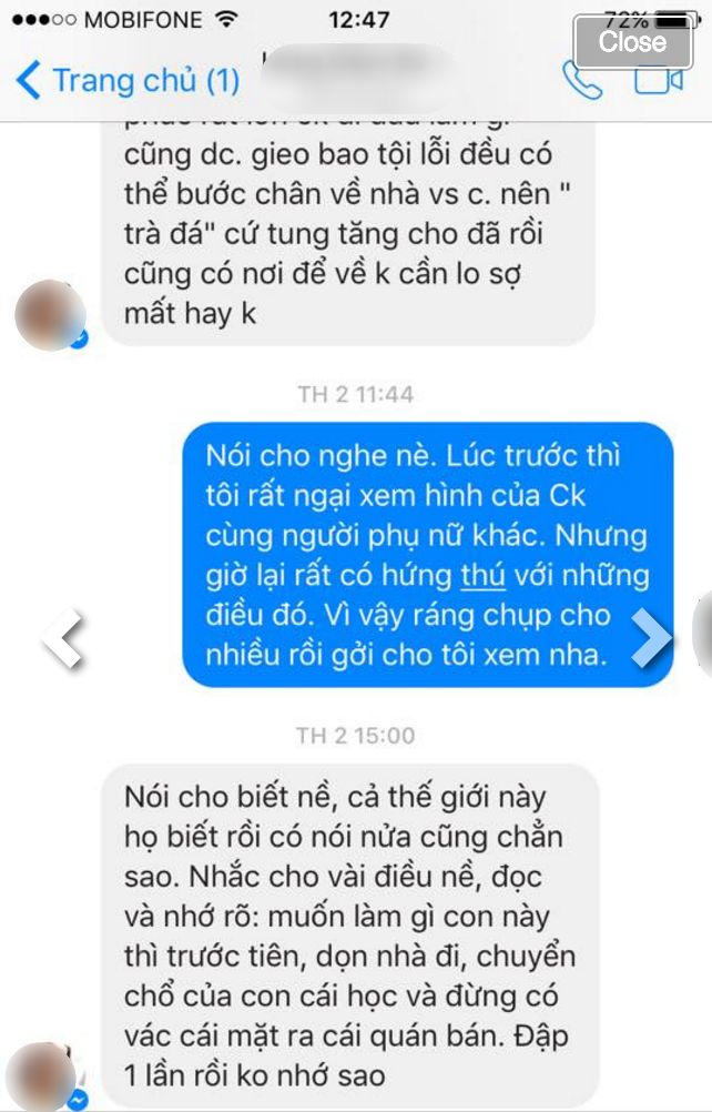 Ngỡ đùa mà thật: Bồ nhí của chồng nhắn tin hăm doạ, dằn mặt người thân của vợ - Ảnh 7.