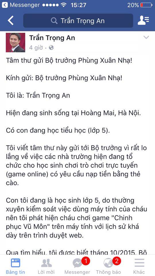 bo gd dt len tieng ve thong tin “phat dong hoc sinh choi game” hinh anh 1