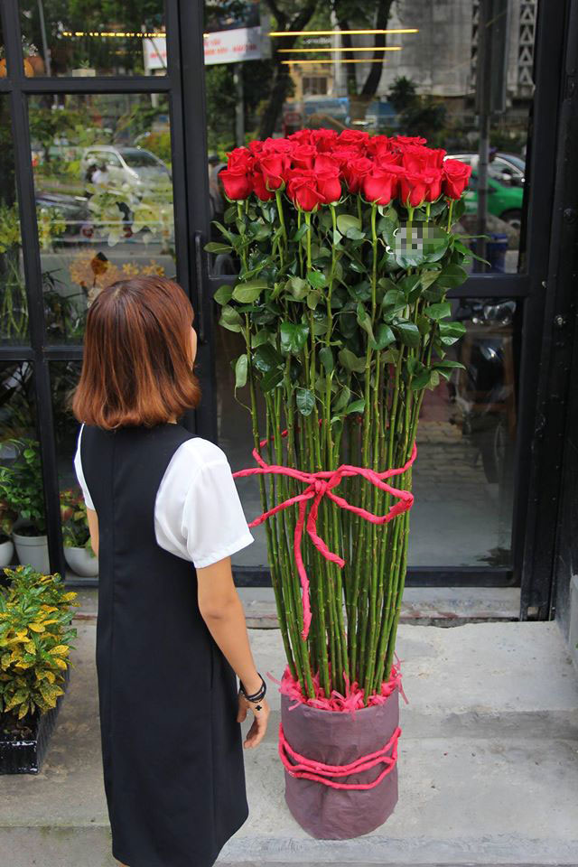 Xôn xao cành hoa hồng dài 1,5m giá tiền triệu tặng Valentine, hàng hiếm mua không dễ