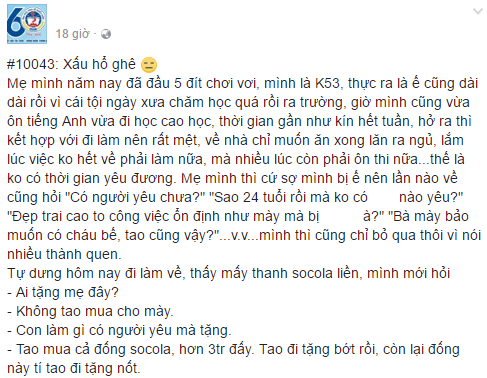 Lo con trai ế, mẹ mua 3 triệu đồng chocolate đi tặng hộ - Ảnh 1.