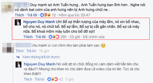 Sau loạt đáp trả nặng nề, Duy Mạnh đưa ra lời thách thức gây sốc với Tuấn Hưng