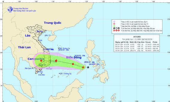 Xuất hiện áp thấp nhiệt đới trên biển Đông, nguy cơ thành bão